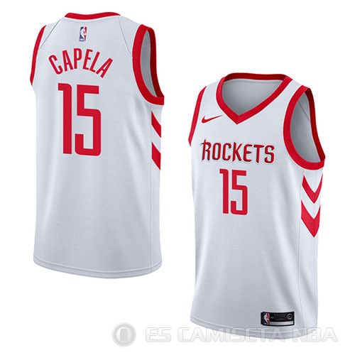 Camiseta Clint Capela #15 Houston Rockets Association 2018 Blanco - Haga un click en la imagen para cerrar